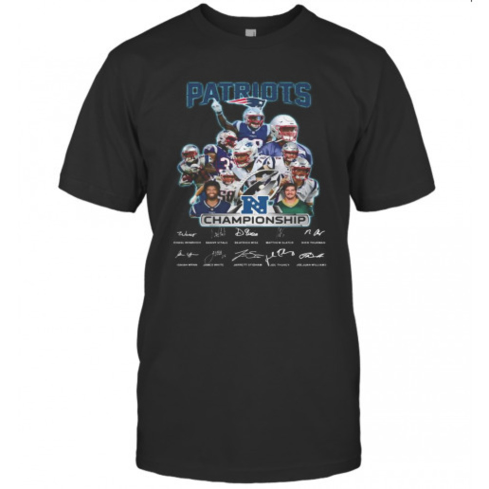 New England Patriots Champions Signatures Tshirt